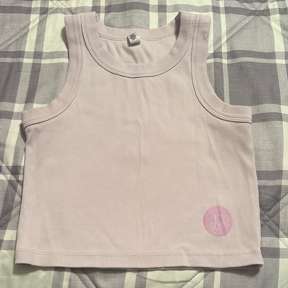 Black & Light Pink Ribbed Tank Tops - Pure Barre - Picture 4 of 5